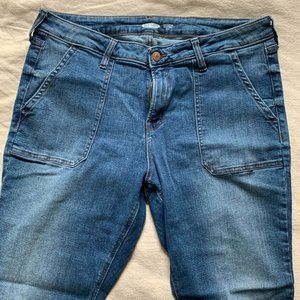 Old Navy Rockstar Super Skinny Ankle Jeans with Side Slit
